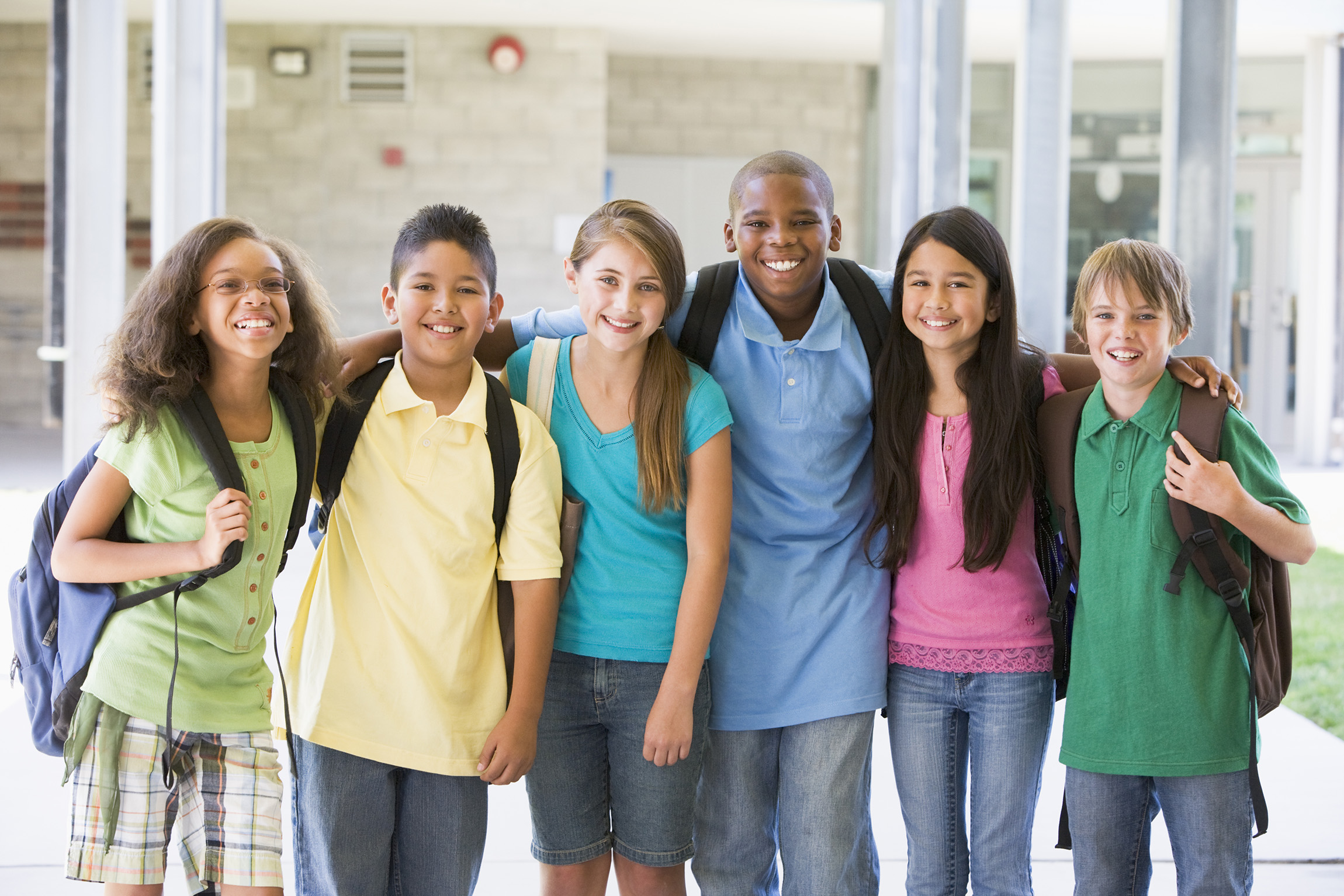 teens smiling